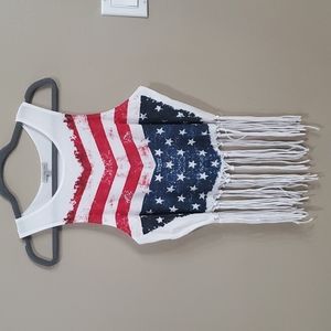 Womens XL American Flag Tank Top